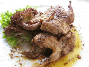 Grilled quail Italian style